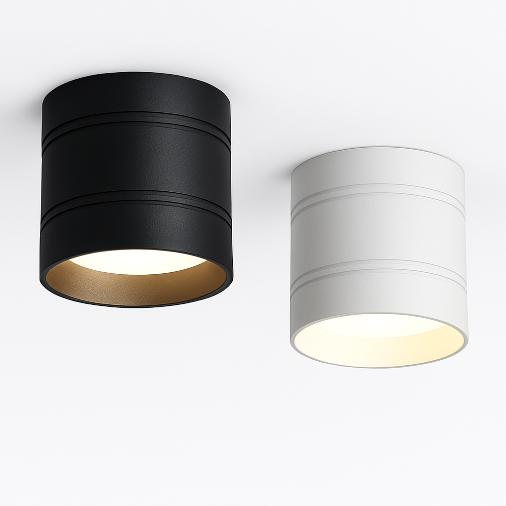 Plafonnier — LED à intensité variable 6W9W12W15W20W COB LED plafonniers AC110-220V pas d'ouverture cylindre