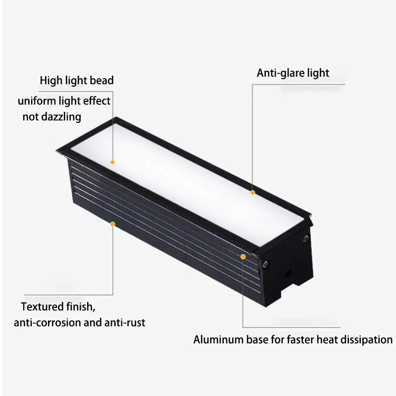 Spot led à intensité variable éclairage encastré créatif linéaire Galane Éclaircie - Une Ligne Élégante dans le Décor