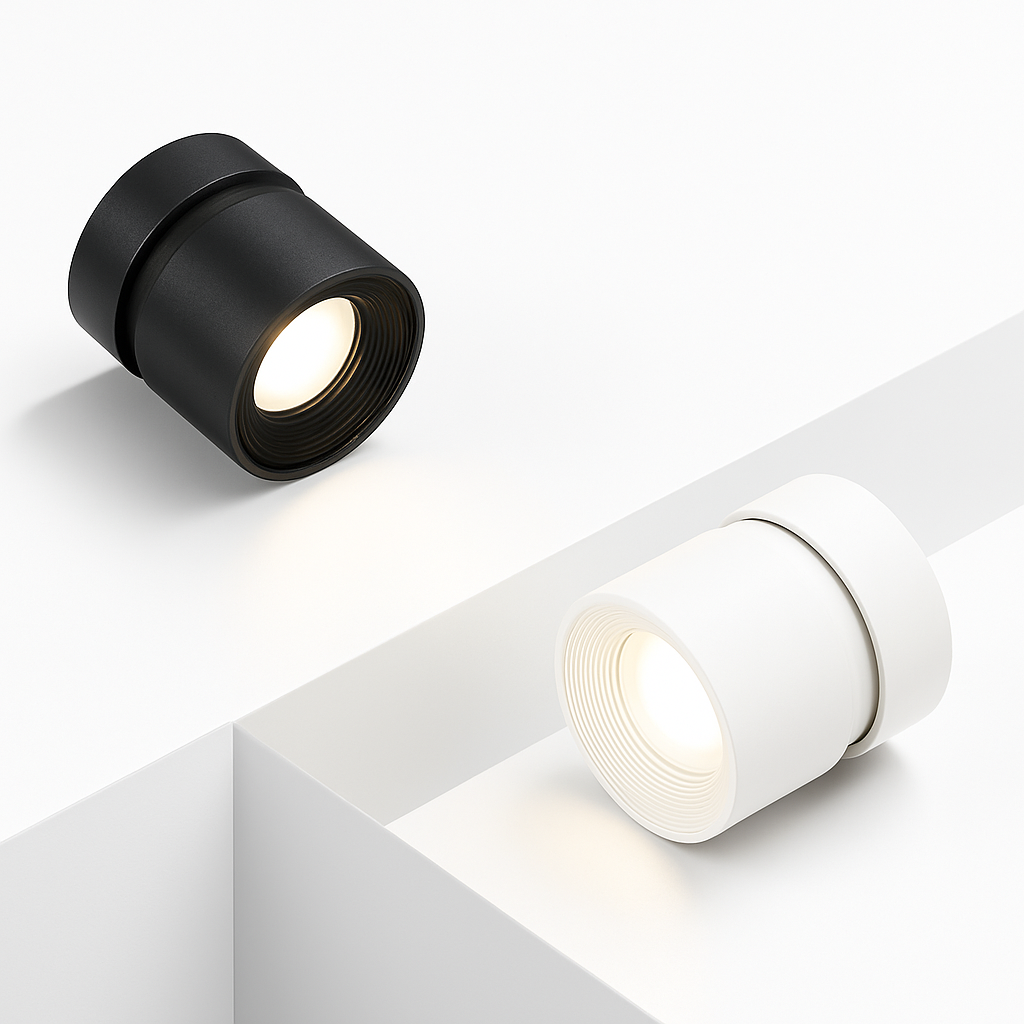 Spot led moderne 360° réglable en aluminium pour intérieur Samia Chant - Une Note Actuelle dans le Décor