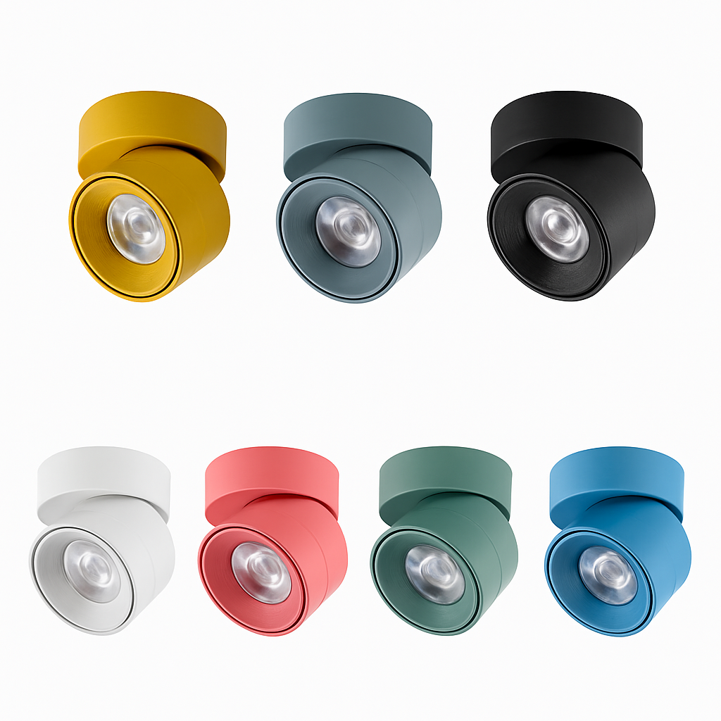 Spot led moderne 360° réglable en aluminium pour intérieur Samia Chant - Une Note Actuelle dans le Décor