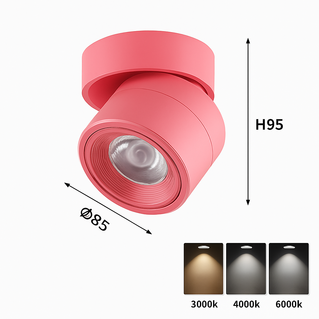 Spot led moderne 360° réglable en aluminium pour intérieur Samia Chant - Une Note Actuelle dans le Décor