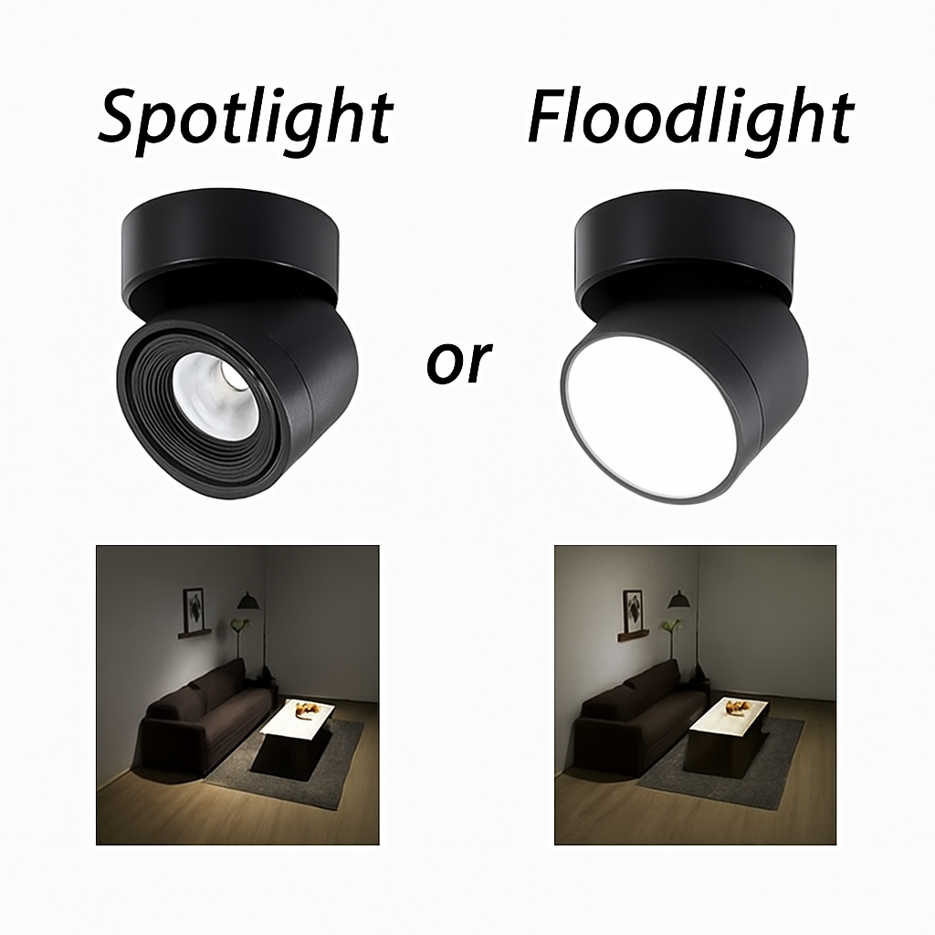 Spot led moderne 360° réglable en aluminium pour intérieur Samia Chant - Une Note Actuelle dans le Décor