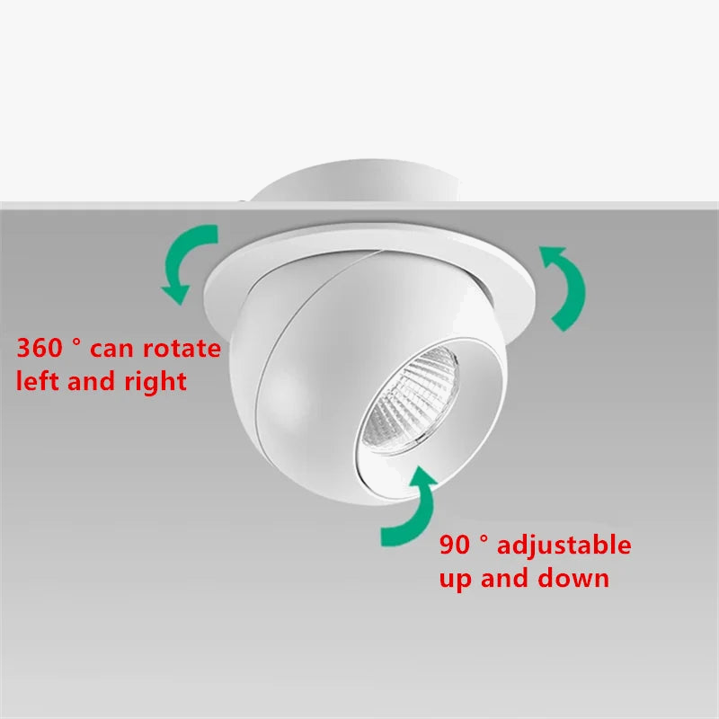 Spot led rotatif intégré anti-éblouissement pour éclairage domestique Léontine Vallée en Aluminium - Lignes Dessinées & Décor Raffiné