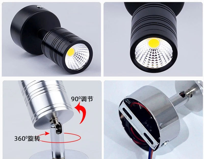 Spot — LED rotatif pour vitrine et comptoir décoratif