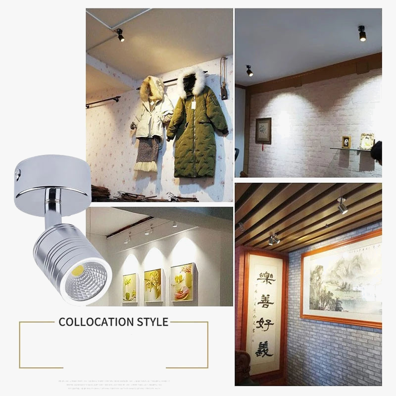 Spot — LED rotatif pour vitrine et comptoir décoratif