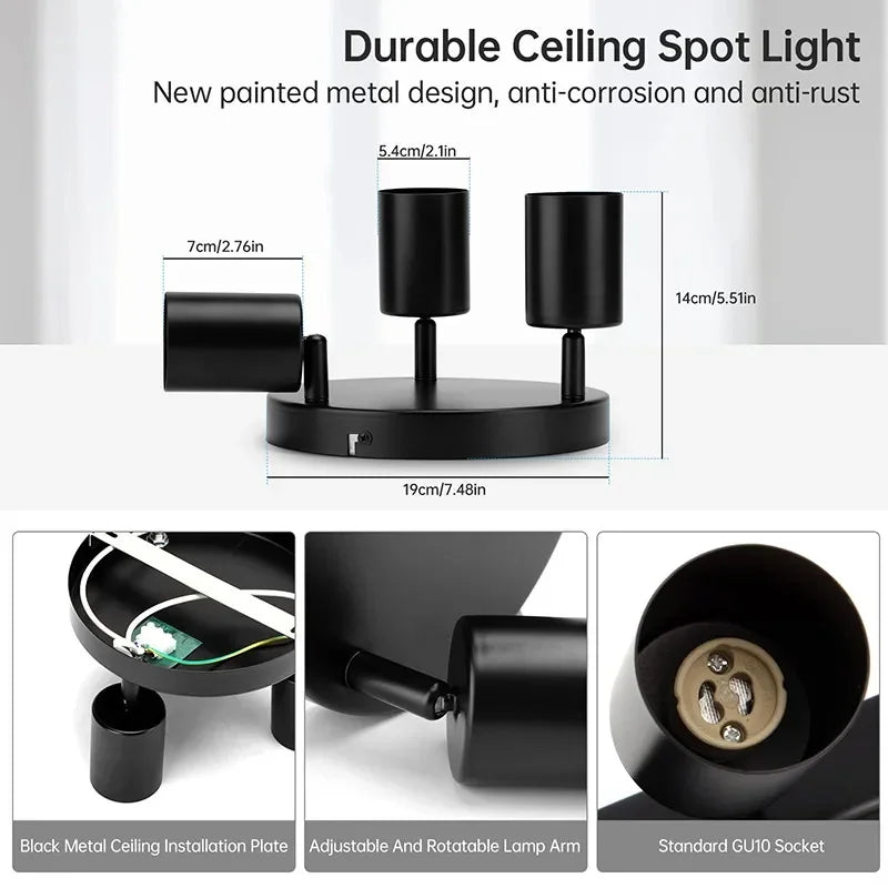 Spot — LED sur rail pour éclairage intérieur remplaçable