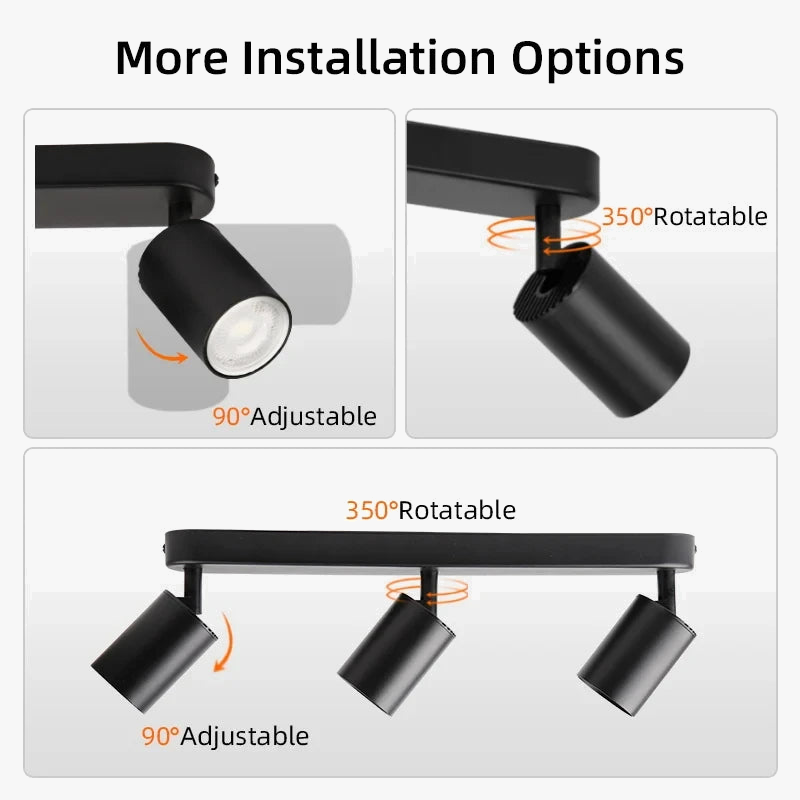 Spot — LED sur rail pour éclairage intérieur remplaçable