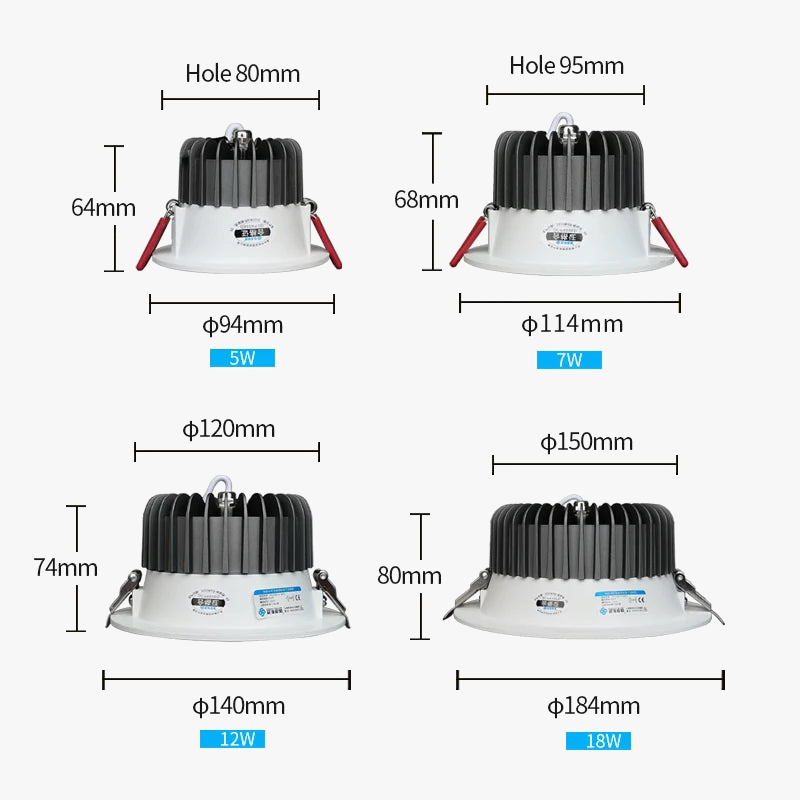 Spot — LED étanche dimmable pour éclairage extérieur intégré