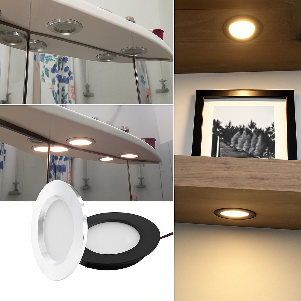 Spot — LED étanche ultra mince pour éclairage intégré intérieur extérieur