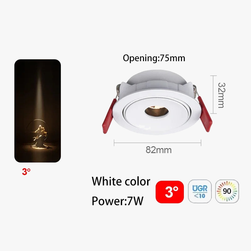 Spot led ultra fin à angle de faisceau pour éclairage intérieur Suzon Solstice en Aluminium - Une Présence Décorative Affirmée