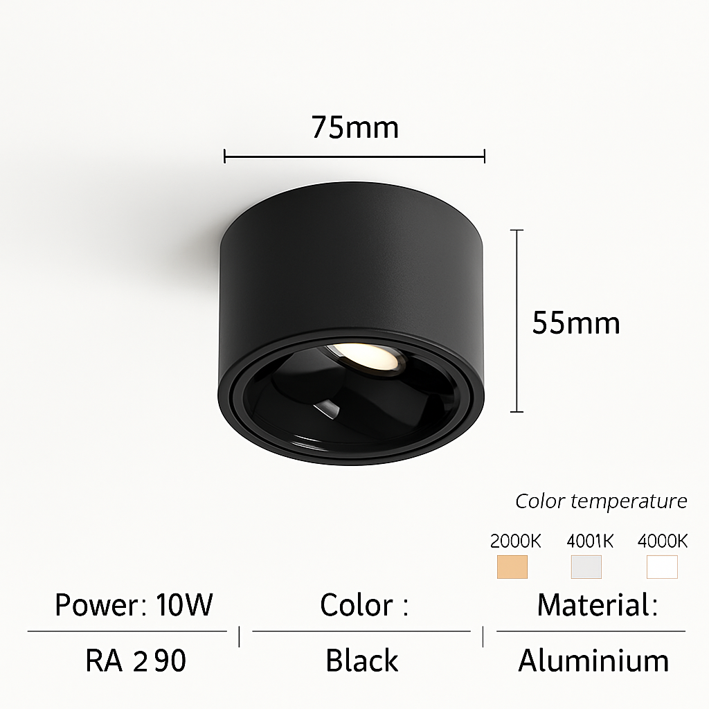 Spot led ultra mince en aluminium réglable anti éblouissement moderne Enora Détour - Une Note Actuelle dans le Décor