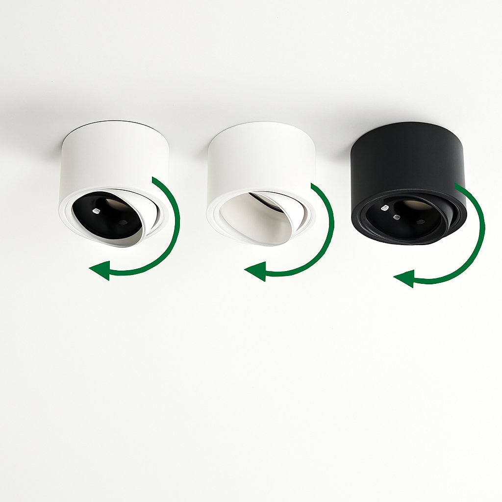 Spot led ultra mince en aluminium réglable anti éblouissement moderne Enora Détour - Une Note Actuelle dans le Décor