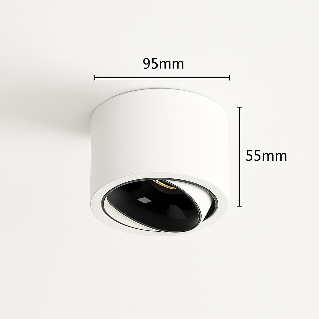 Spot led ultra mince en aluminium réglable anti éblouissement moderne Enora Détour - Une Note Actuelle dans le Décor