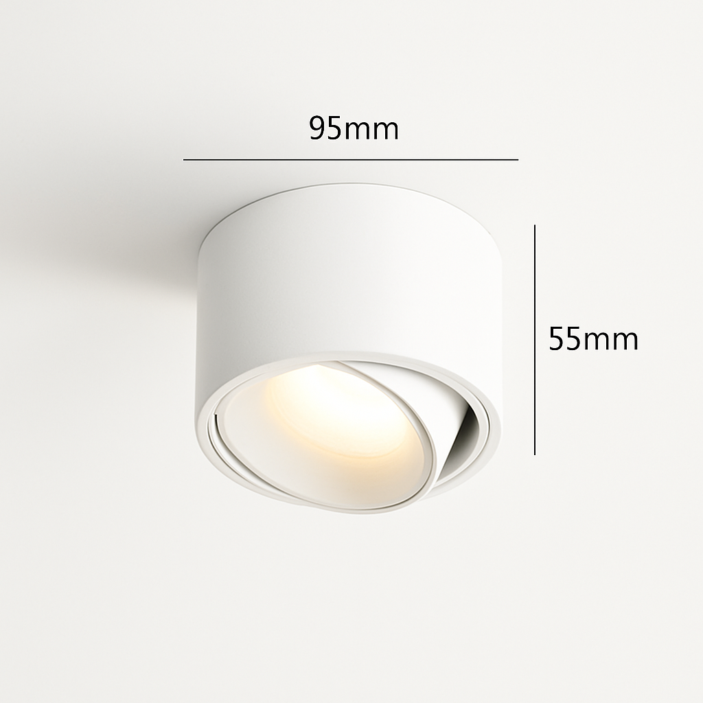 Spot led ultra mince en aluminium réglable anti éblouissement moderne Enora Détour - Une Note Actuelle dans le Décor