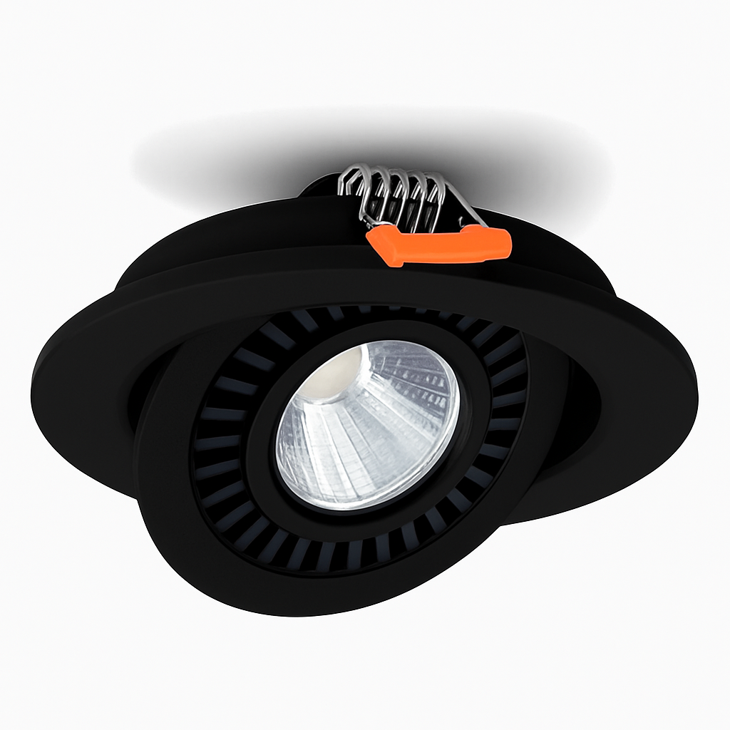 Spot lumineux LED encastrable au plafond Célestin Écho en Aluminium - Lignes Dessinées & Décor Raffiné