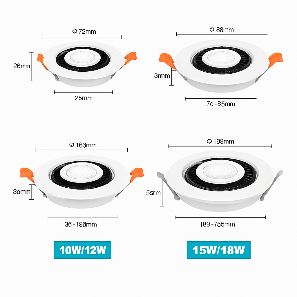 Spot lumineux LED encastrable au plafond Célestin Écho en Aluminium - Lignes Dessinées & Décor Raffiné
