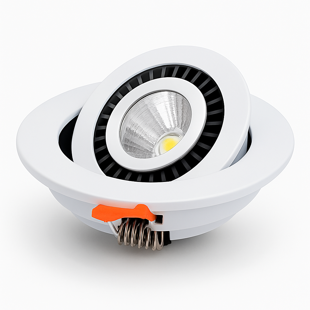 Spot lumineux LED encastrable au plafond Célestin Écho en Aluminium - Lignes Dessinées & Décor Raffiné