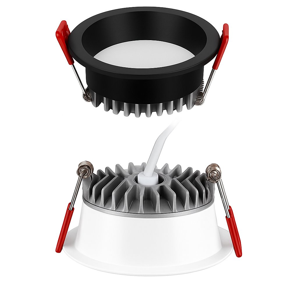 Spot lumineux LED encastrable avec technologie COB Ariane Rythme en Aluminium - Caractère & Élégance dans le Décor