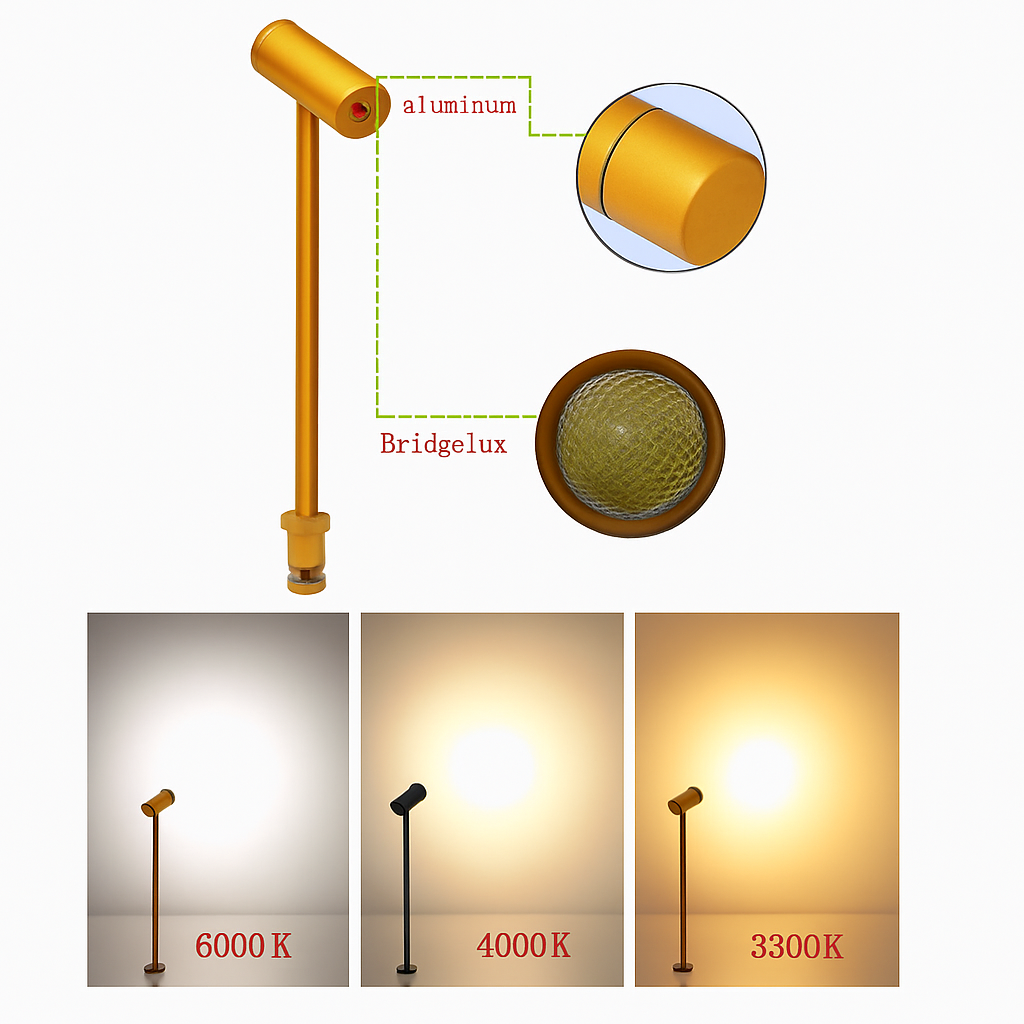 Spot lumineux led pour vitrine bijoux réglable Adèle Clairval en Aluminium - Lignes Dessinées & Décor Raffiné