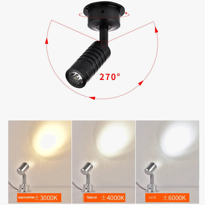 Spot — Lumineux LED rotatif pour armoire