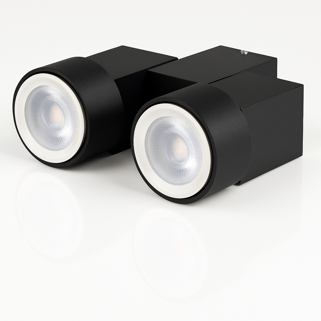 Spot moderne avec double LED en aluminium blanc Léane Dessin - Une Note Actuelle dans le Décor
