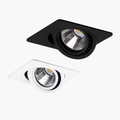 Spot moderne LED avec base carré et lumière rotative 360° Solal Romane Lueur - Lignes Graphiques & Décor Structuré