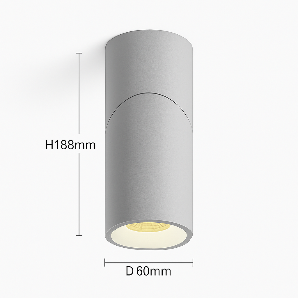 Spot moderne LED cylindrique amovible 90 degrés Maggy Cléa Prélude - Un Accent Géométrique Raffiné