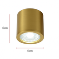 Spot moderne LED cylindrique en métal doré Tarm Juliette Auréole - Des Reflets pour Souligner le Décor