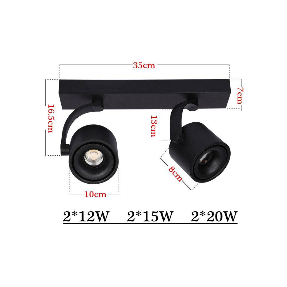 Spot — Moderne LED double conique avec corps rotatif Royer