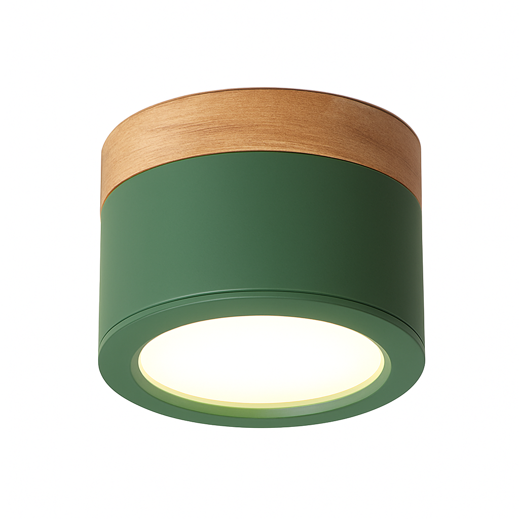Spot moderne à LED en bois et métal coloré Allan Camille Étude - Une Note Actuelle dans le Décor
