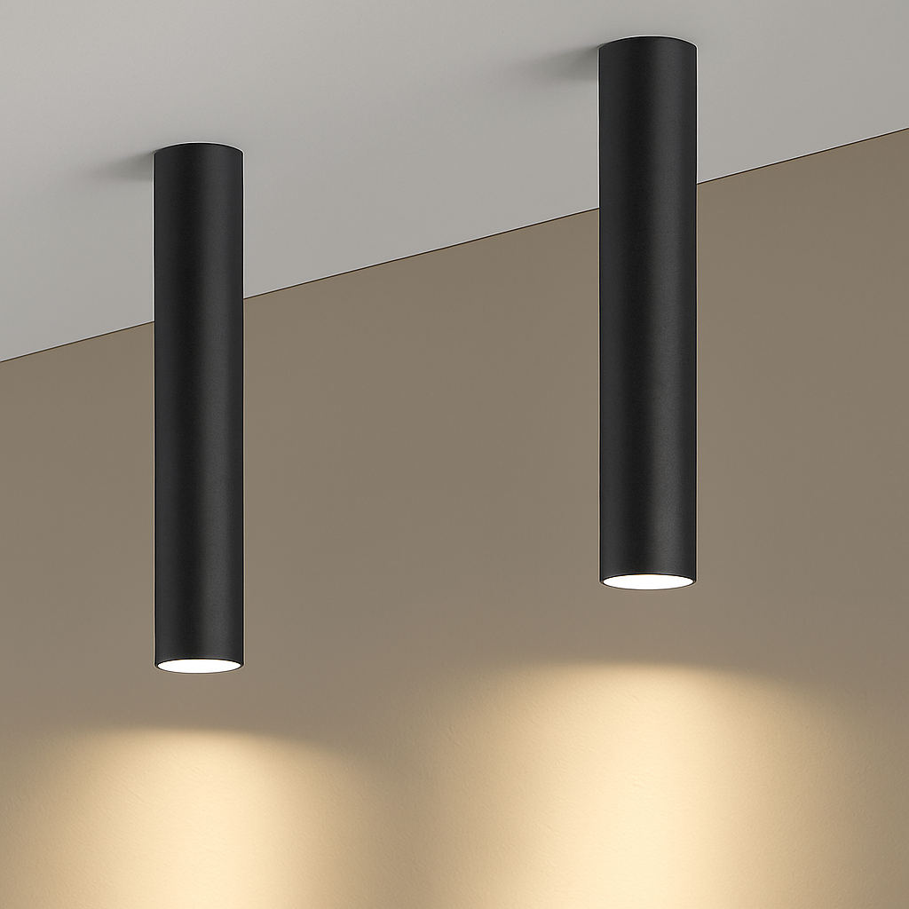 Spot moderne LED en forme de tube doré Grover Ninon Saison - Présence Moderne & Harmonie Intérieure