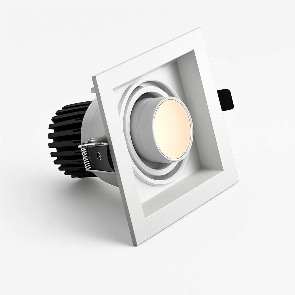 Spot moderne LED à focus réglable et forme encastrable carré Tiago Agathe Souffle - Un Accent Géométrique Raffiné