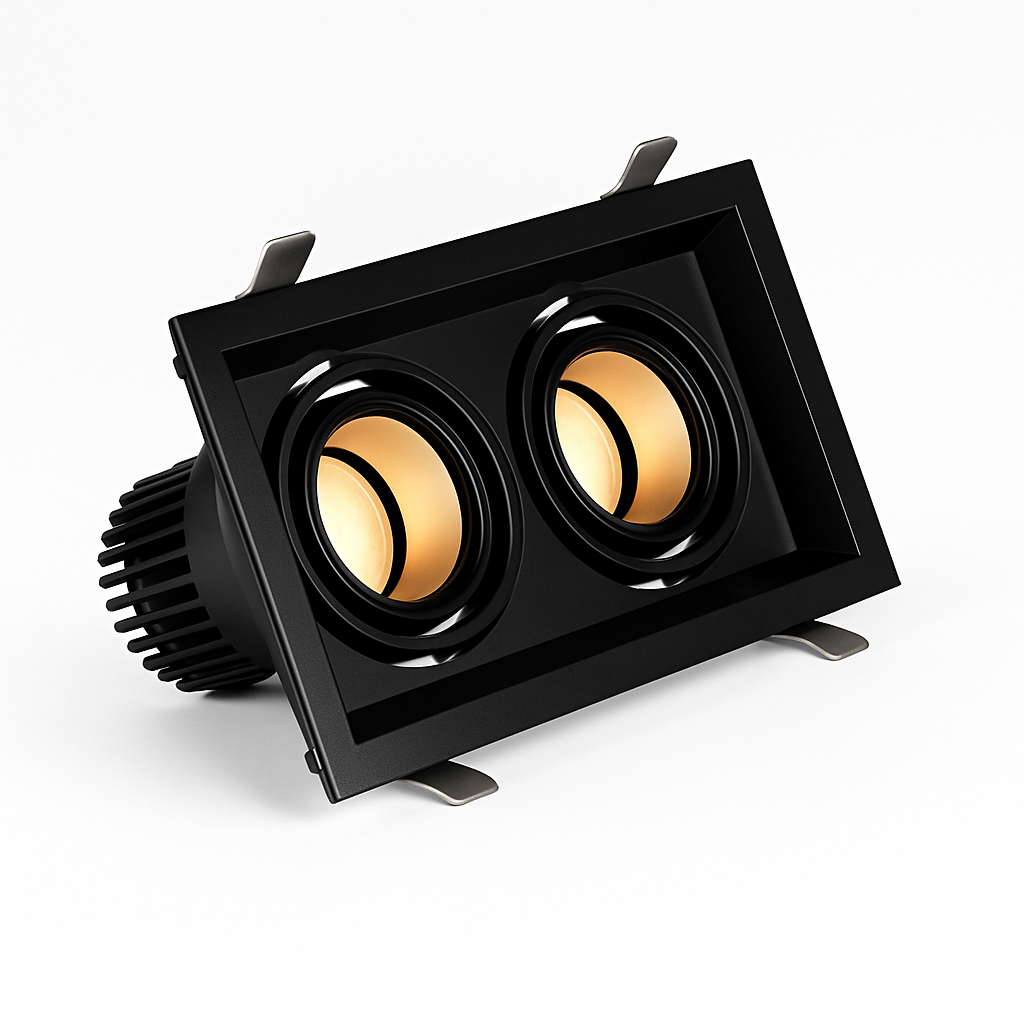 Spot moderne LED à focus réglable et forme encastrable carré Tiago Agathe Souffle - Un Accent Géométrique Raffiné