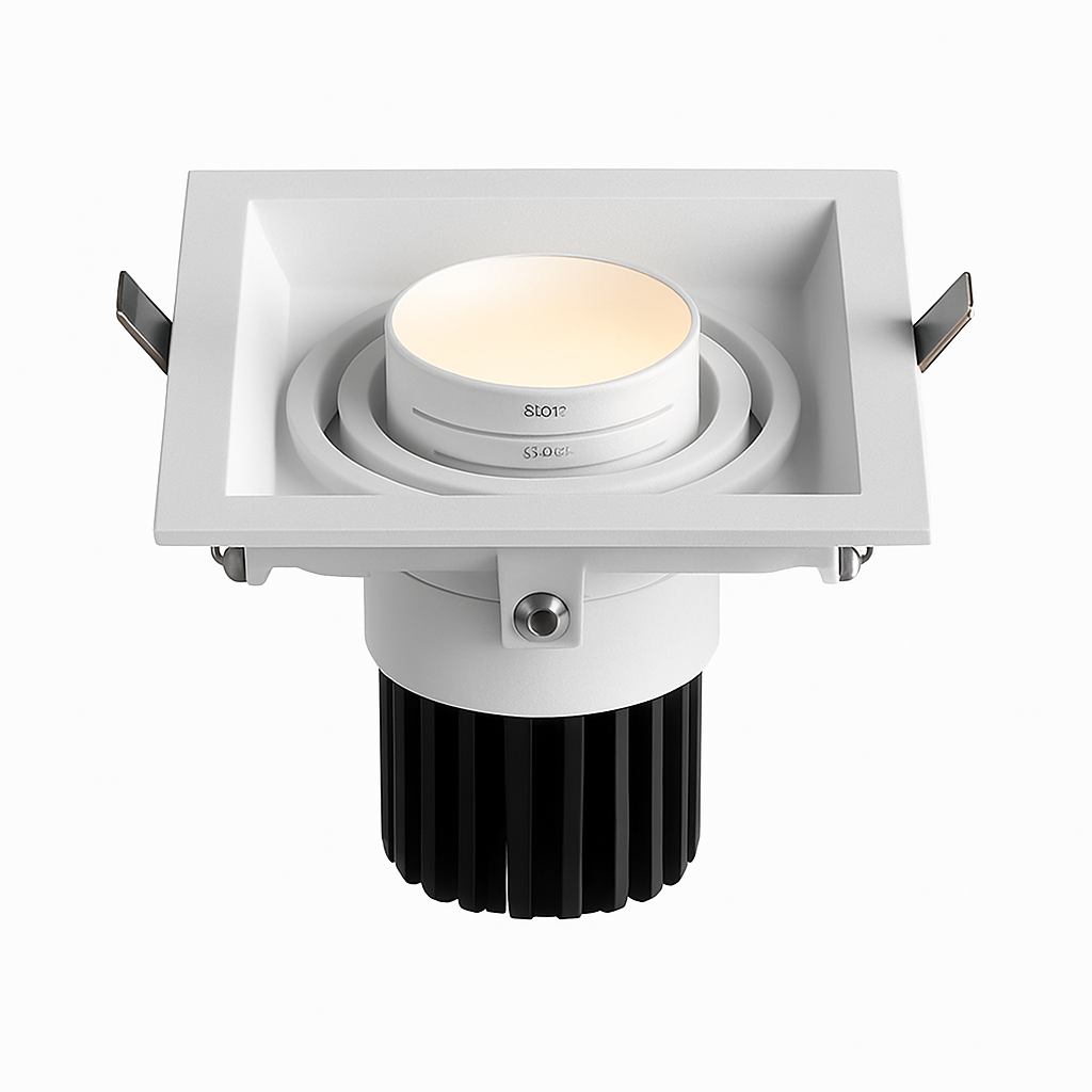 Spot moderne LED à focus réglable et forme encastrable carré Tiago Agathe Souffle - Un Accent Géométrique Raffiné