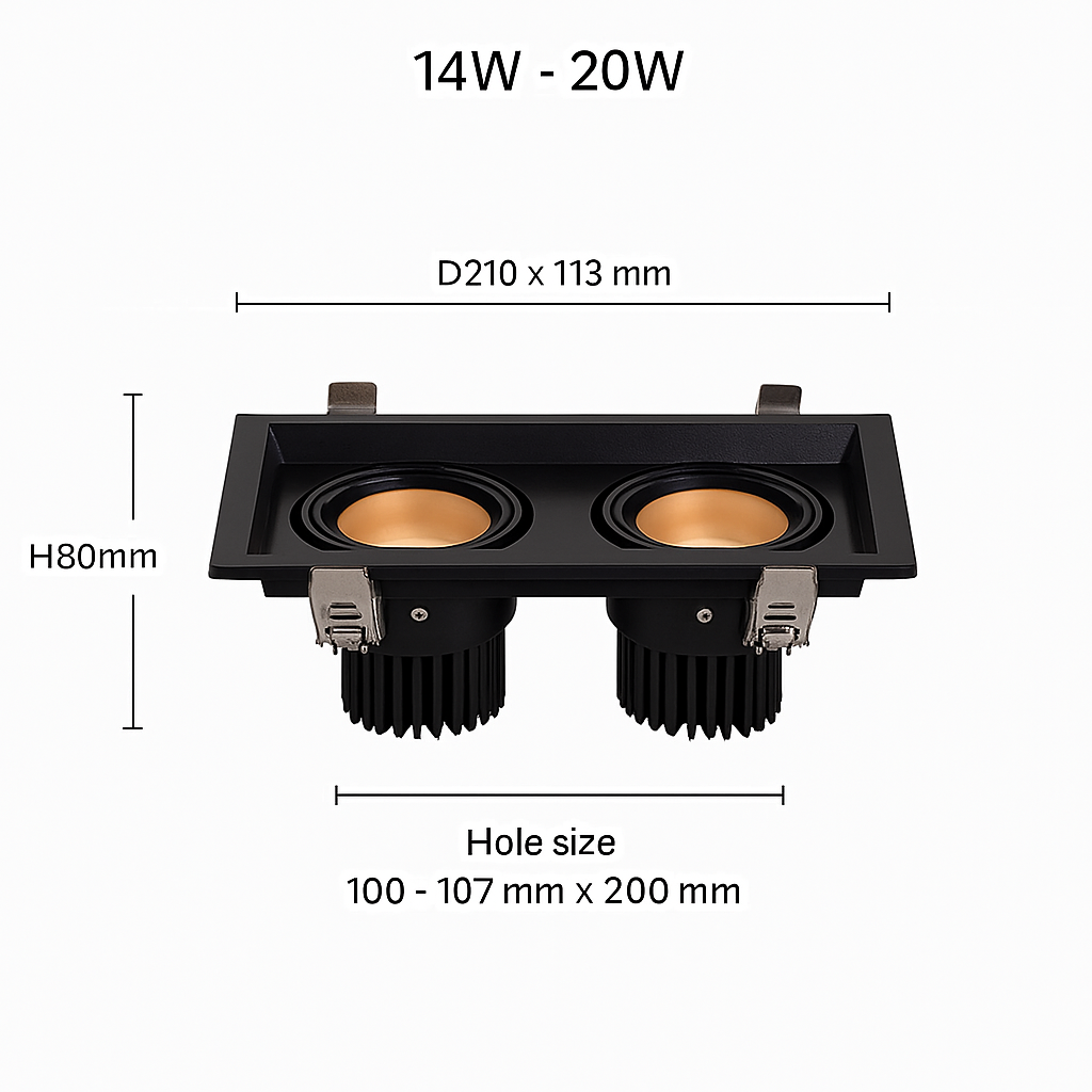 Spot moderne LED à focus réglable et forme encastrable carré Tiago Agathe Souffle - Un Accent Géométrique Raffiné