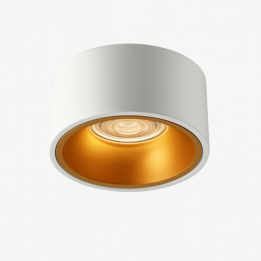Spot moderne LED rond et encastrable en métal Lory César Chant - Formes Arrondies & Harmonie Visuelle