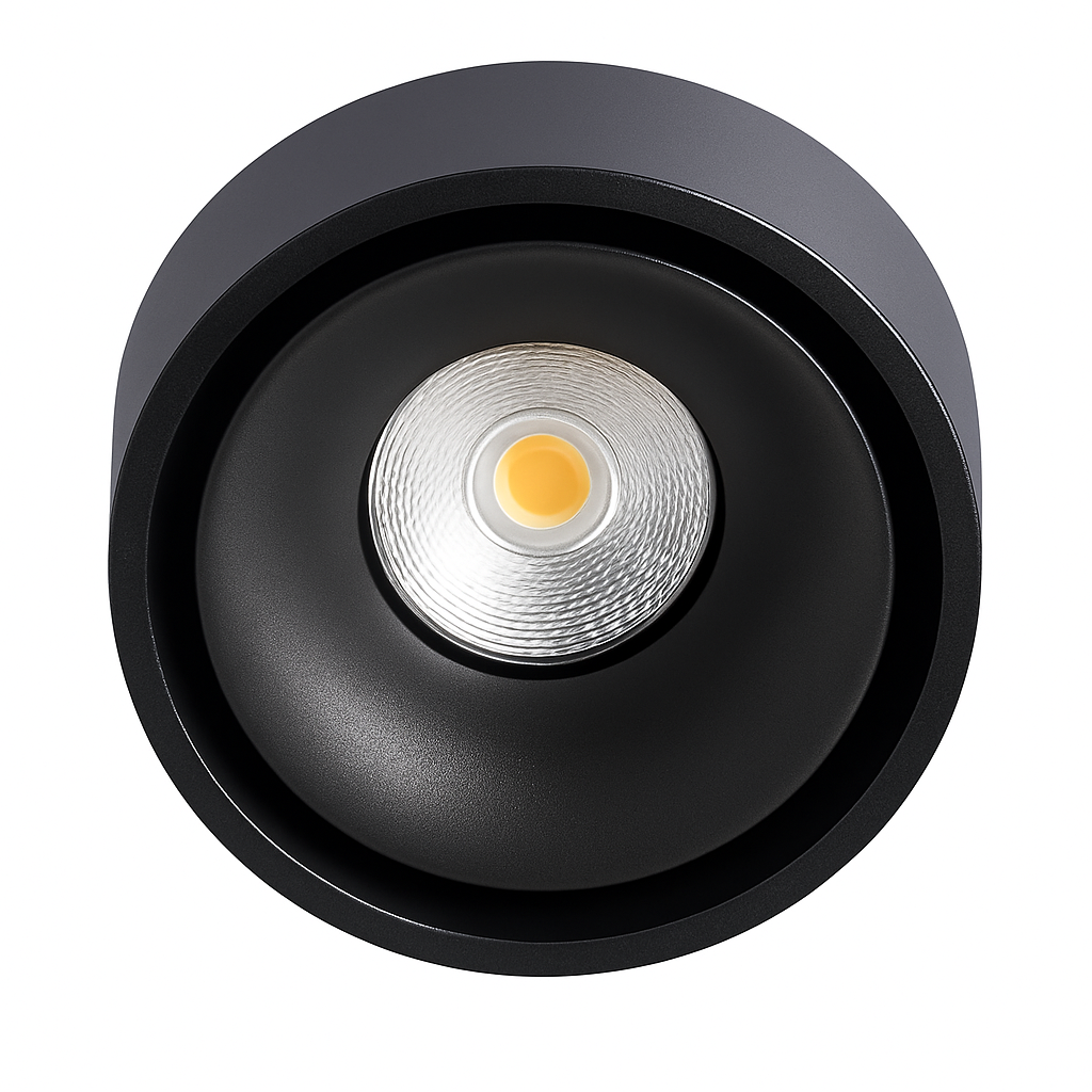 Spot moderne LED rond et encastrable en métal Lory César Chant - Formes Arrondies & Harmonie Visuelle