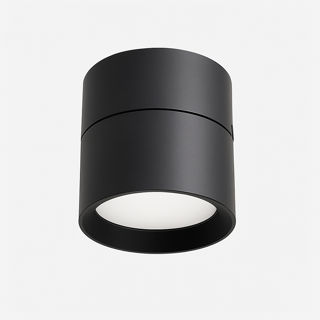 Spot moderne rond LED orientable Loft Aloïs Voile - Formes Arrondies & Harmonie Visuelle