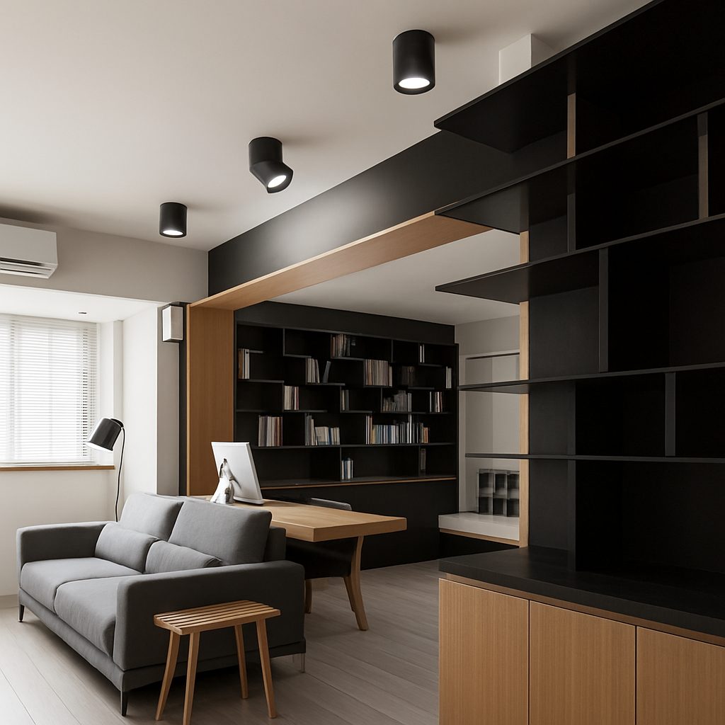 Spot moderne rond LED orientable Loft Aloïs Voile - Formes Arrondies & Harmonie Visuelle