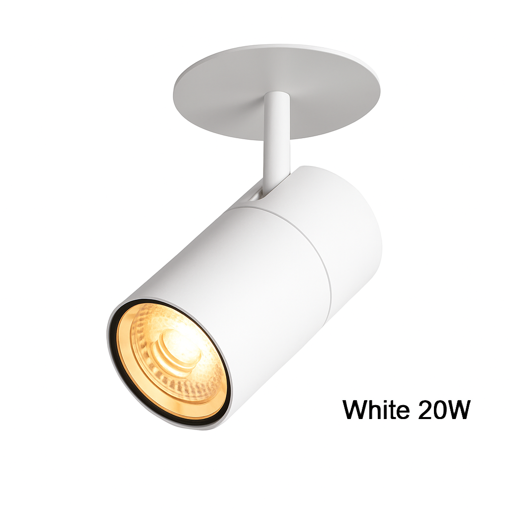 Spot — Plafond à LED tube directionnel blanc ou noir