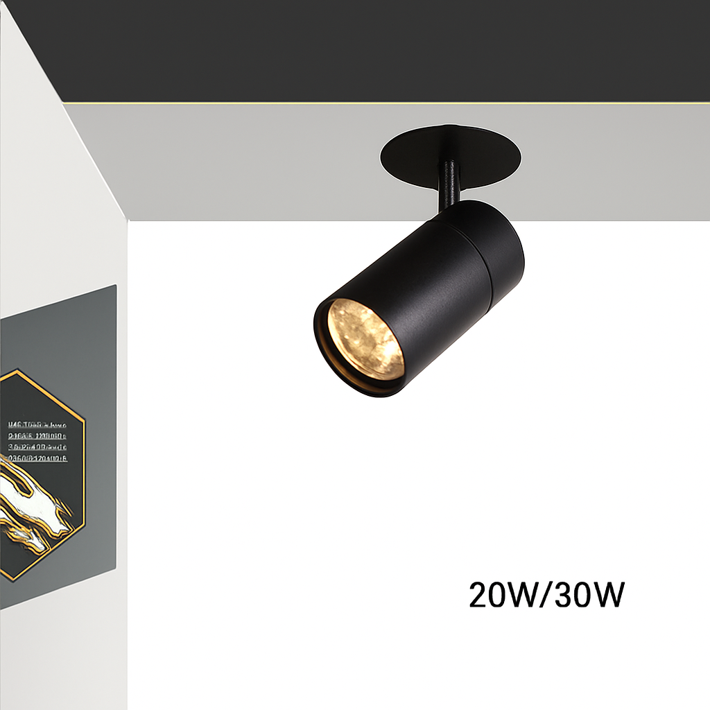 Spot — Plafond à LED tube directionnel blanc ou noir