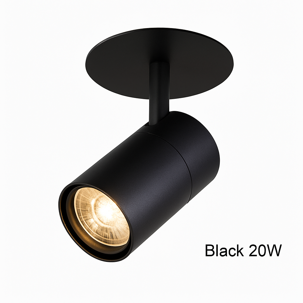 Spot — Plafond à LED tube directionnel blanc ou noir