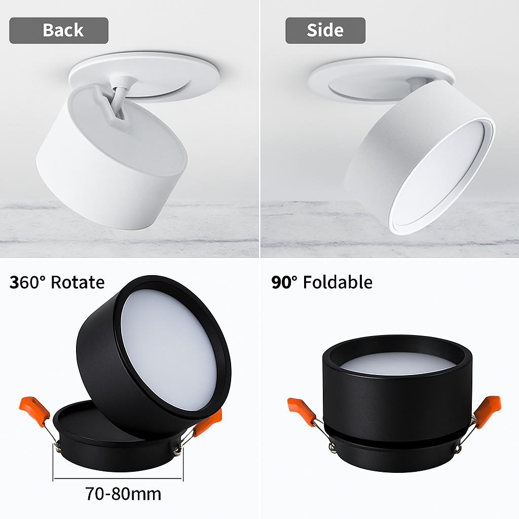 Spot rond LED avec orientation à 360° Estelle Balade - Courbes Douces & Décor Équilibré