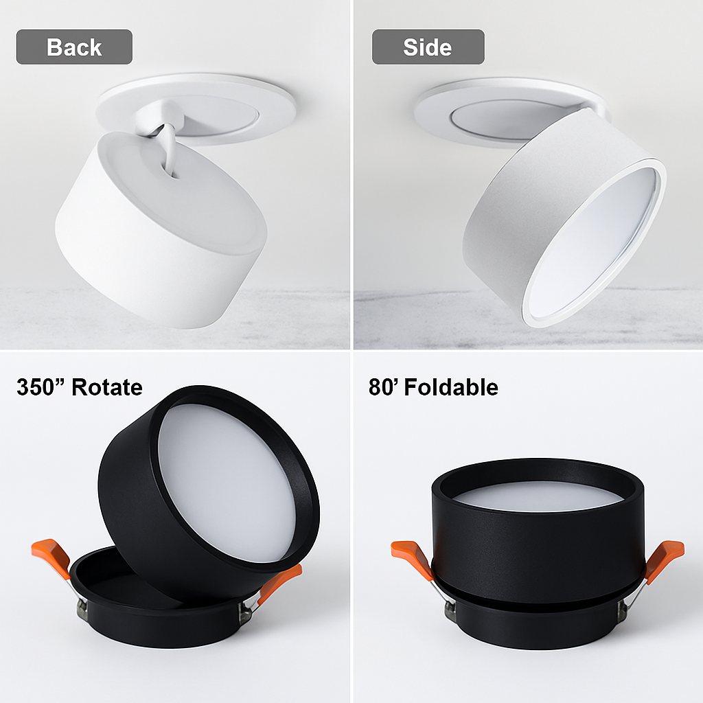 Spot rond LED avec orientation à 360° Estelle Balade - Courbes Douces & Décor Équilibré