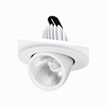 Spot rond à LED pivotable à 360° en aluminium blanc Ysée Quintette - Une Silhouette Tout en Rondeur