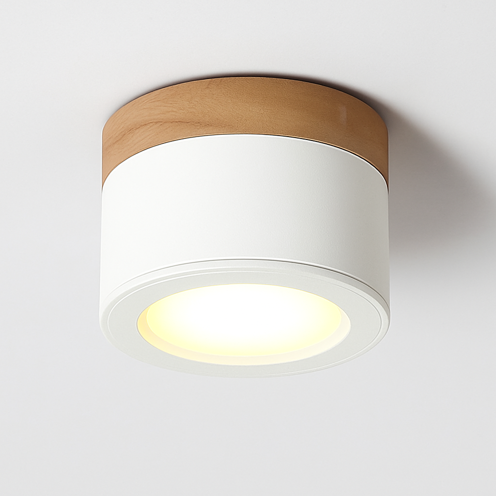 Spots LED cylindrique à base en bois Botimi Yuna Essor - Esprit Naturel & Décor Chaleureux