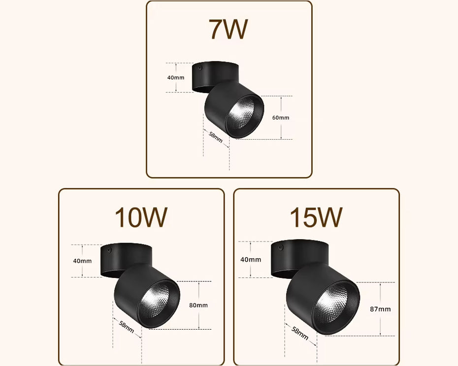 Spots LED orientables