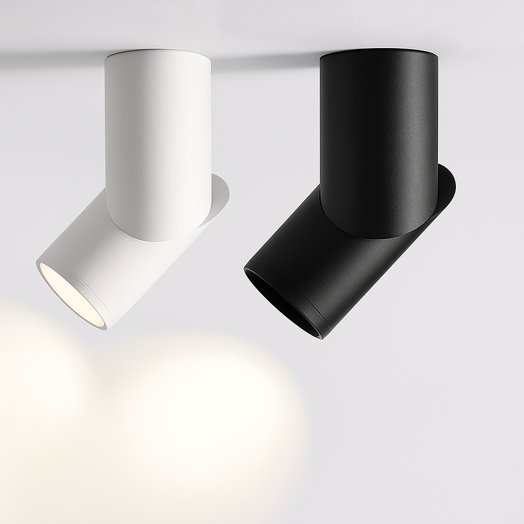 Spots led rotatifs à intensité variable pour éclairage intérieur Léane Clarté en Aluminium - Caractère & Élégance dans le Décor
