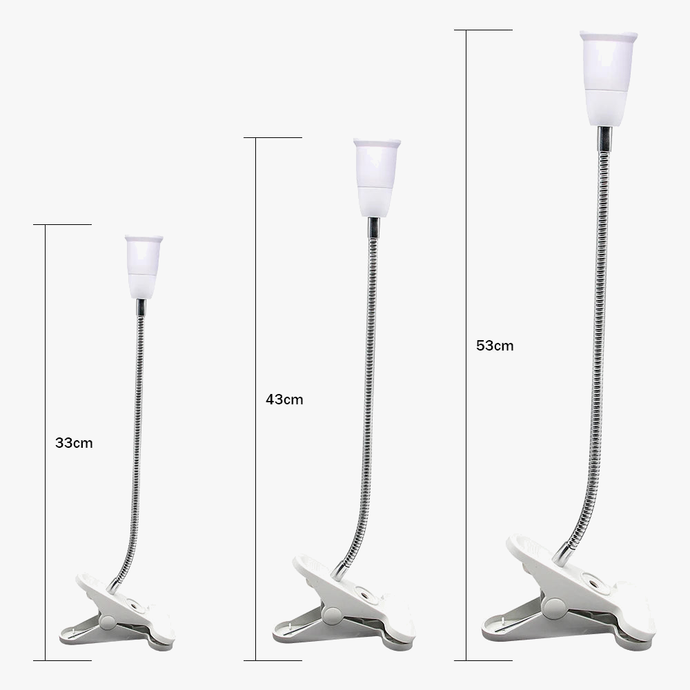 support de lampe led avec prise simple/double et interrupteur flexible