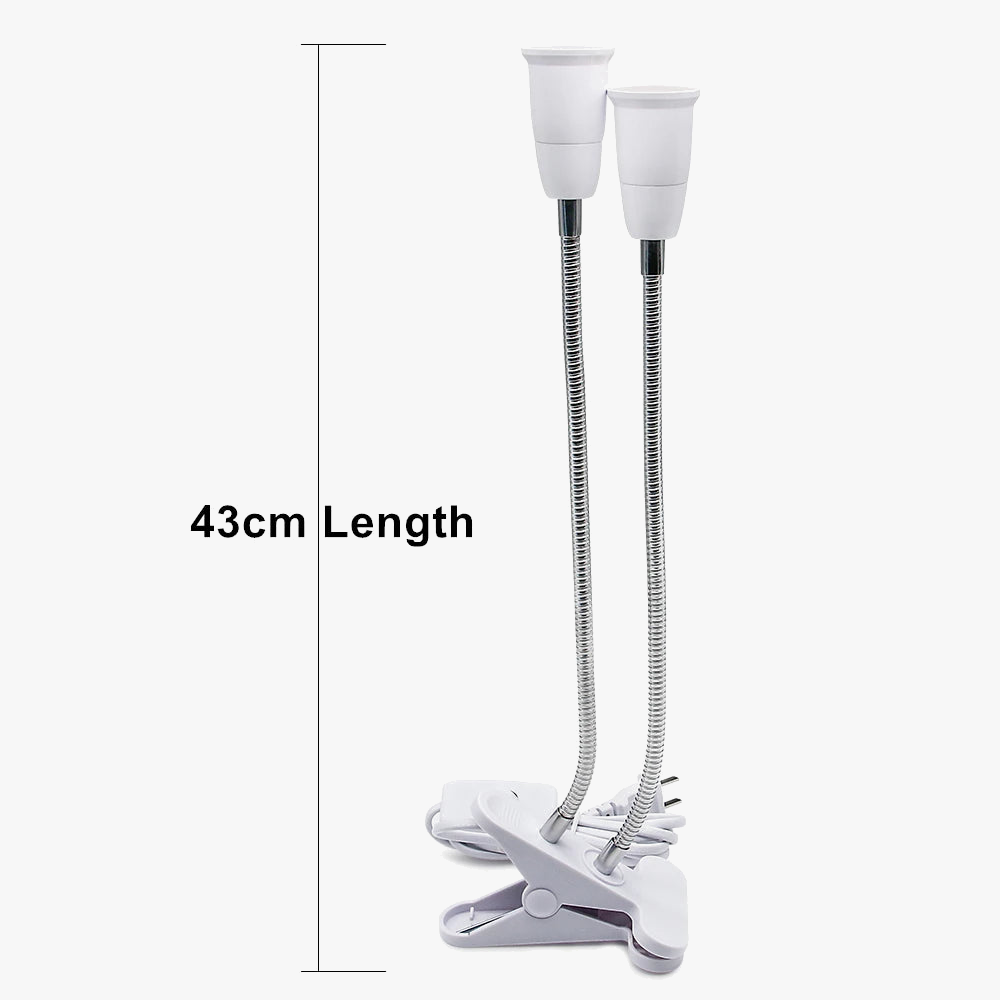 support de lampe led avec prise simple/double et interrupteur flexible